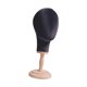 thumbnail image 4 of Cabeza de maniquí con soporte para exhibición de pelucas, circunferencia de la cabeza: 54 cm (16,34 pulgadas), uso versátil para peluquería doméstica, negro, 4 of 8