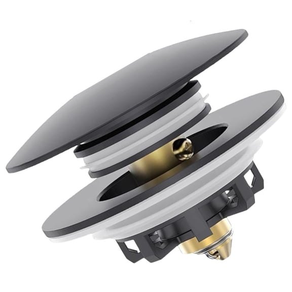 WE-POLUJ Universals Bath Tub Drain Stoppers Push Type Shower Drain Hair Catcher