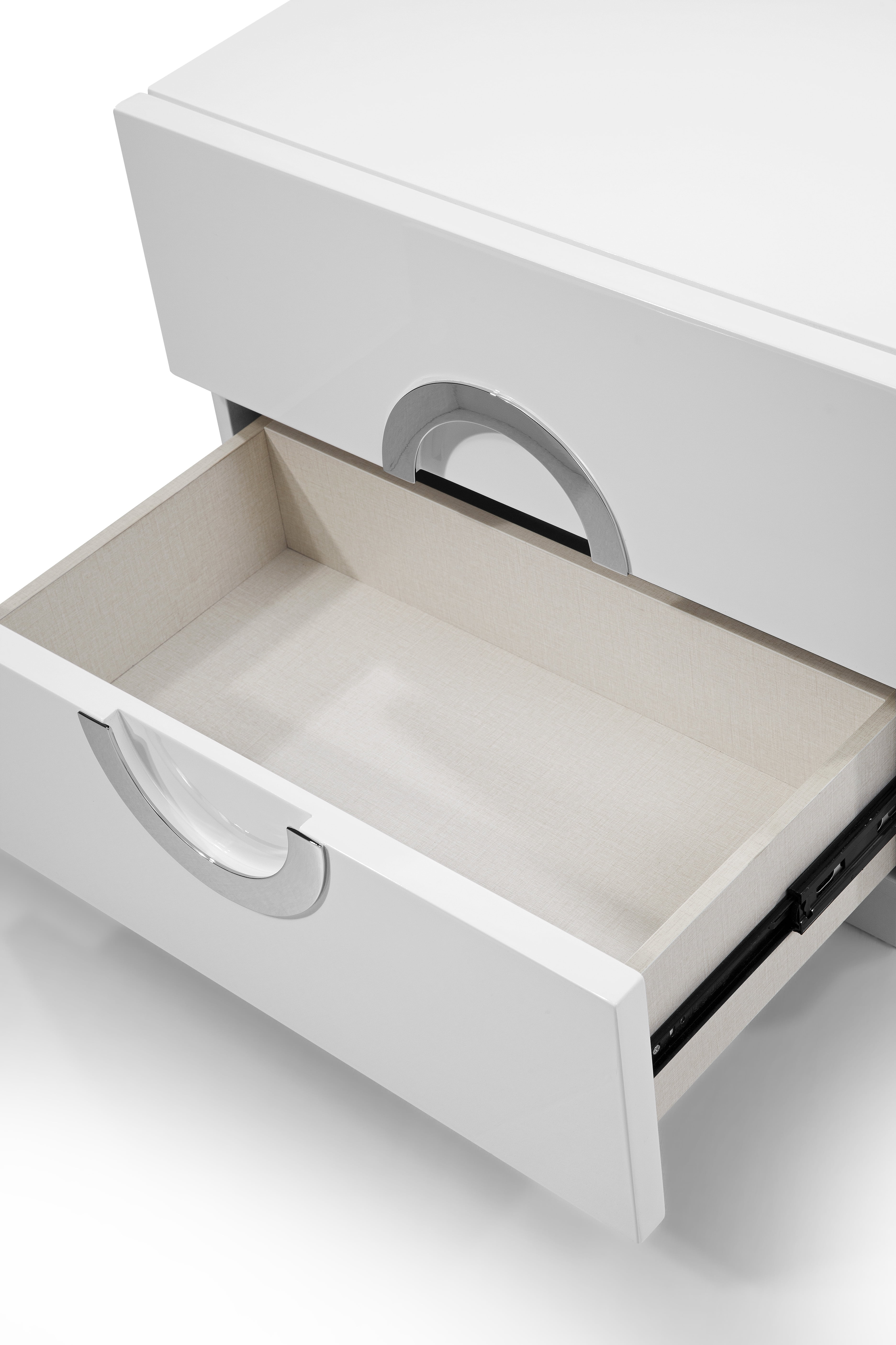 whiteline modern outdoor living on Whiteline Modern Living White Eddy Contemporary High Gloss Nightstand Full Extension Drawers Walmart Com Walmart Com