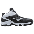 thumbnail image 4 of Mizuno Men's 9-Spike Advanced Erupt 3 Mid Baseball Turf Shoe, Size 7.5, Black-White (9000), 4 of 6