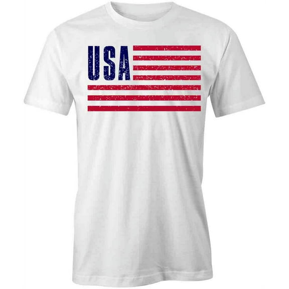 USA Flag T-Shirt | Patriotic American White Tee Gift