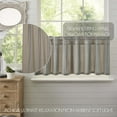 thumbnail image 5 of VHC Brands Grain Sack Blue Stripe Vintage Farmhouse Kitchen Curtain Tier Set 24x37, 5 of 6