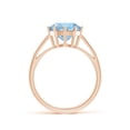 thumbnail image 2 of Angara Natural 2.3 Ct. Aquamarine Solitaire Ring in 14K Rose Gold for Women (Ring Size: 3.5), 2 of 8