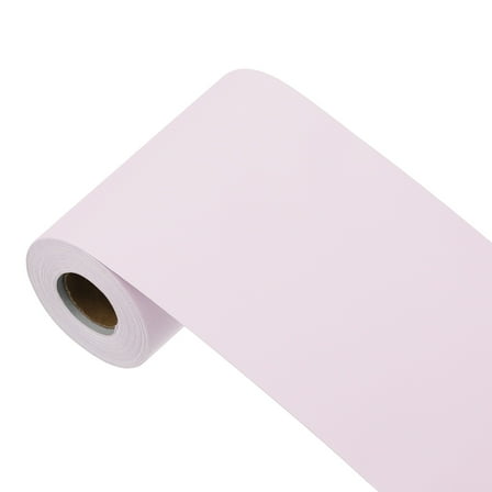 Uxcell 393"x3.9" Light Pink Wallpaper, Peel and Stick Wallpaper, Pink Contact Paper Solid Color Vinyl Self-Adhesive Wall Paper Decorative for Wall Covering