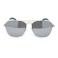 thumbnail image 2 of Mens Classic Rectangle Officer Air Force Pilot Metal Sunglasses Silver Mirror, 2 of 4