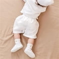 thumbnail image 4 of Scheam Baby Boys Baptism Shoes and Socks Set,Antislip Warm Infant Shoes,White Christening Sneaker with Embroidered Cross,Cotton Soft Sole Socks,for Christening Ceremony 4.72 inch, 4 of 7