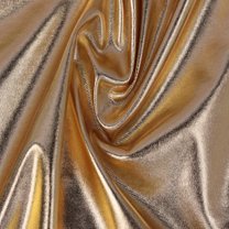 Metallic gold Foil Spandex fabric for fashion and upholstery