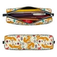 thumbnail image 2 of Yiaed Whimsical Fox Floral Garden Print Leather Pencil Case - Leather Pen Pencil Holder - Elegant & Practical Pencil Pouch for Work & Office, 2 of 7