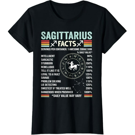 November December Birthday funny Sagittarius Zodiac sign T-ShirtMen's and women's gift, black and white T-shirt, size: Extra large S-4XL