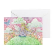 CafePress - Little Fairy Princess Area Rug - Greeting Card, Blank Inside Glossy