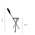 thumbnail image 2 of Bastón con asiento Plegable Malubero de 3 apoyos Aluminio, 2 of 3