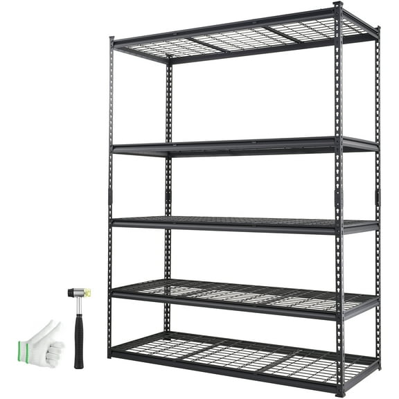 KFFKFF Storage Shelving Unit Garage Storage Rack 5-Tier Adjustable 2000 lbs Load