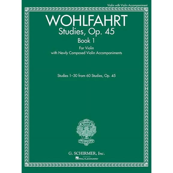 Studies, Op. 45 - Book I: For Violin with Newly Composed Violin Accompaniments (Paperback)