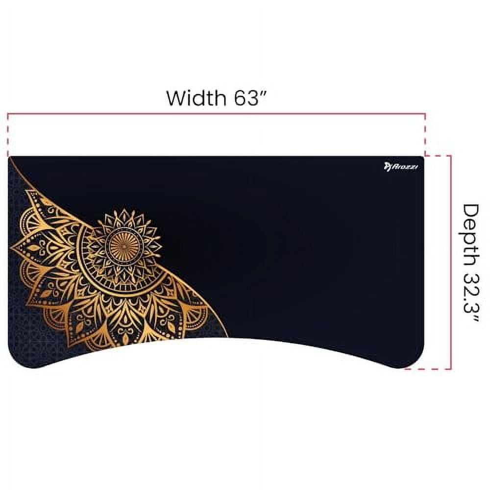 Arozzi Arena Gaming Desk Mat, Full Surface Custom Desk Pad, Interchangeable, Water Resistant & Washable Computer Desk Mouse Pad with Stitched Edges (D030)
