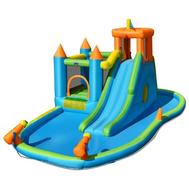 Patiojoy Inflatable Bounce House Water Slide Kids Bouncer Splash Pool without Blower
