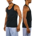 thumbnail image 3 of ToBeInStyle Men's Muscle Cotton Tank Top - Black - Large, 3 of 7