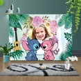 thumbnail image 2 of Fondo de ángel de Lilo y Stitch de Disney personalizable gratis, decoraciones para fiesta de feliz cumpleaños, suministros para fiesta de baby shower, 2 of 5