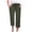 Army Green, variant on Women New Trousers Solid Color Breathable Calf Length Sweatpants Drawstring Split Pants With Pockets Relaxed Fit Comfort Daily Wear
