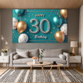 thumbnail image 7 of Balloon Decoration Happy Birthday Banner Metallic Balloons Confetti Design Photo Prop for 30th Birthday Celebration Party Event Decoration, 7 of 7