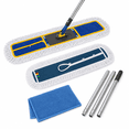 thumbnail image 3 of PLERISE Commercial Dust Mop, 42" Heavy Duty Floor Mop with Stainless Steel Handle, Large Wet and Dry Flat Mop with Cotton and Microfiber Pad for Home, Garage, School, Mall, 3 of 7