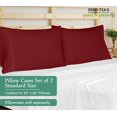 thumbnail image 2 of Royale Linens Standard Pillowcase Set of 2 - Bed Pillow Cover - 20"x26" - Pillowcases - 1800 Brushed Microfiber, Wrinkle & Fade Resistant - Soft & Cozy- Standard Size Pillow Case (STD, Tango Red), 2 of 9
