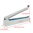 thumbnail image 3 of INTBUYING Hand Impulse Sealer Machine 20inch/500mm Aluminium Poly Bag Hand Sealer Heat Sealing Machine Adjustable Timer 110V, 3 of 8