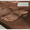 thumbnail image 3 of Soft Memory Foam Bath Mat Luxurious Absorbent Non Slip Bathroom Shower Rug 17" x 24" Chocolate, 3 of 5
