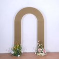thumbnail image 6 of Efavormart 7ft Taupe Spandex Fitted Open Arch Backdrop Cover, Double-Sided U-Shaped Wedding Arch Slipcover, 6 of 11