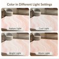 thumbnail image 7 of ODIKA 3'x5' Washable Throw Rug Stain Resistant, Low Profile, Non-Slip Peach Peachy Veined Contemporary Ombre Fluid Gradient Movement for Entryway, Kitchen, Mudroom, 7 of 7