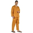 thumbnail image 2 of Inkmeso Men's Cotton PJs Solid Sleepwear Lounge Wear Top & Bottom Pajama Set, 2 of 7