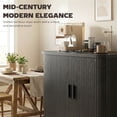thumbnail image 4 of HOMCOM Buffet Bahut, Armoire de Rangement de Cuisine à Lattes, Noir, 4 of 10