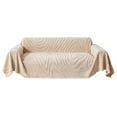 thumbnail image 2 of Sofa Covers - Washable Winter Plush Sofa Cover - Vintage Breathable Couch Throw Cover -Seat Couch Covers Pet Couch Protector, 70.8x35.4in Beige, 2 of 7