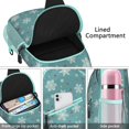 thumbnail image 4 of Sling Backpack,Blue Christmas Snowflake and Star Pattern Sling Bag with Water Bottle Holder,Waterproof Sling Bag for Men/Women with Headphone Jack for Hiking,Travel, 4 of 6