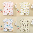 thumbnail image 2 of Mono de verano para bebé, mameluco de manga corta para recién nacidos, niños y niñas, mono para bebé, ropa para chico, ropa para niño, 2 of 5