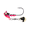 Black Rose, variant on 6th Sense Crappie Underspin Jig Head with Colorado Blade, Crappie Fishing Jig, Flash & Vibration