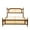 Walnut, variant on Gzxs Queen Size Platform Bed, Farmhouse Wooden Bed Frame with Rattan Headboard and Footboard, No Box Spring Needed, Walnut