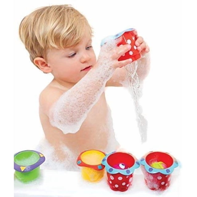 Juguete de baño para bebés Nuby Splish Splash, 5 piezas