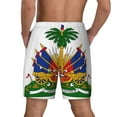 thumbnail image 2 of Mens Coat Of Arms Of Haiti Swimming Trunks with Compression Liner Beach Quick Dry Swim Shorts, 2 of 6