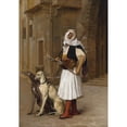 thumbnail image 2 of Jean-Léon Gérôme 11x14 Gold Ornate Wood Frame and Double Matted Museum Art Print Titled - Arnaut and Two Whippets (1867), 2 of 4