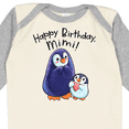 thumbnail image 4 of Inktastic Happy Birthday, Mimi- Cute Penguins Boys or Girls Long Sleeve Baby Bodysuit, 4 of 5