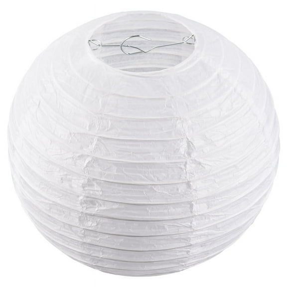 White Chinese/Japanese Paper Lantern/Lamp 8" Diameter