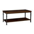thumbnail image 1 of Atlin Designs Transitional Wood Coffee Table with Shelves in Brown, 1 of 8