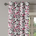 thumbnail image 3 of Ambesonne Pink and Grey Grommet Curtain, Retro Circle Dots, 50" x 63", Grey Pink Black, 3 of 6