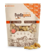 Foodiepaws Bully Pop Dog Treats - Odor Free USA Packed for Small, Medium, Large Dogs, Puppy Training Snacks - Healthy 100% Free-Range Grass-Fed Beef - Single Ingredient - Grain and Rawhide Free (8oz)