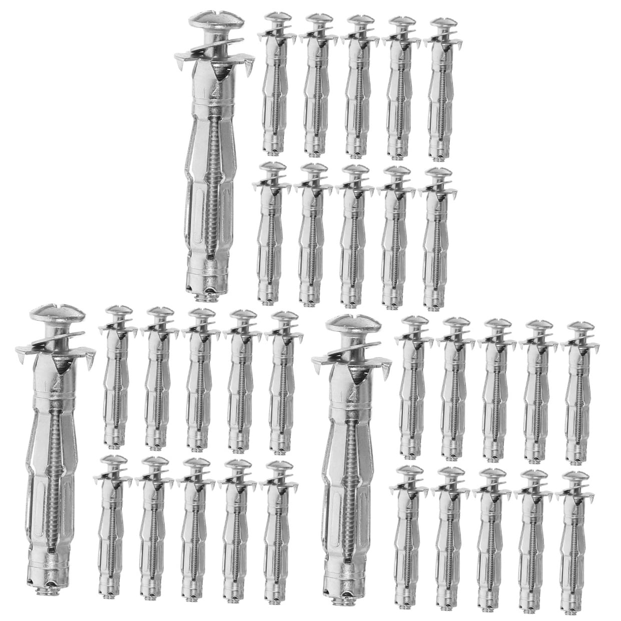 EXHUMKY 75-Pack Galvanized Steel Hollow Wall Anchors for Drywall and Plaster Repair, Heavy Duty Fastening Hardware