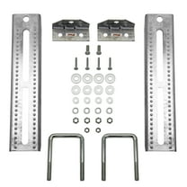 Extreme Max 3006.7081 12" Galvanized Swivel-Top Bunk Bracket with Hardware for 3" x 3" Trailer - 2-Pack