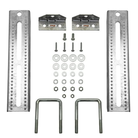 Extreme Max 3006.7081 12" Galvanized Swivel-Top Bunk Bracket with Hardware for 3" x 3" Trailer - 2-Pack