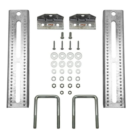 Extreme Max 3006.7081 12" Galvanized Swivel-Top Bunk Bracket with Hardware for 3" x 3" Trailer - 2-Pack