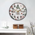 thumbnail image 2 of Yayeee Wall Clock Battery Operated 9.5" Silent Non-Ticking for Living Room, White Nordic Christmas House, 2 of 8