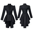 thumbnail image 3 of Women's Gothic Tailcoat Jacket Retro Long Sleeve Elegant Court Dress Coat, 3 of 7